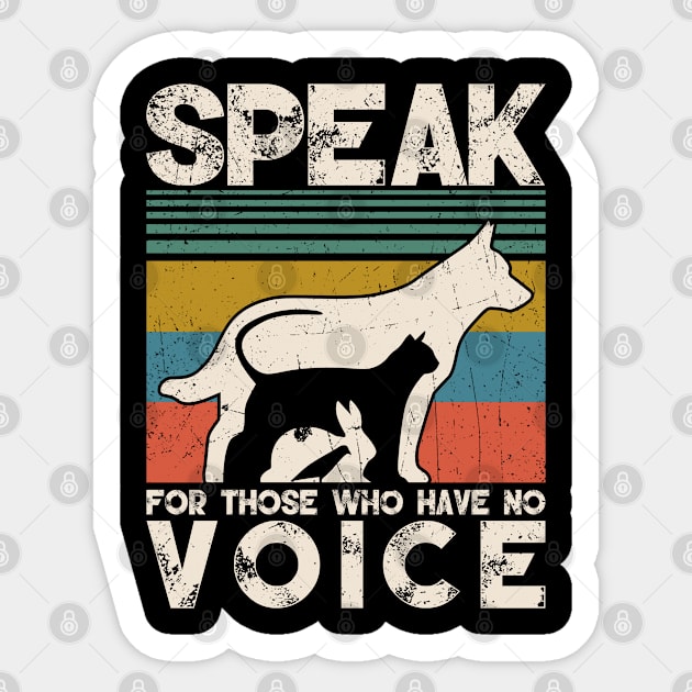 Speak for those who have no Voice Sticker by Sunset beach lover